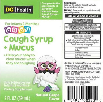 DG Health Cough Syrup + mucus